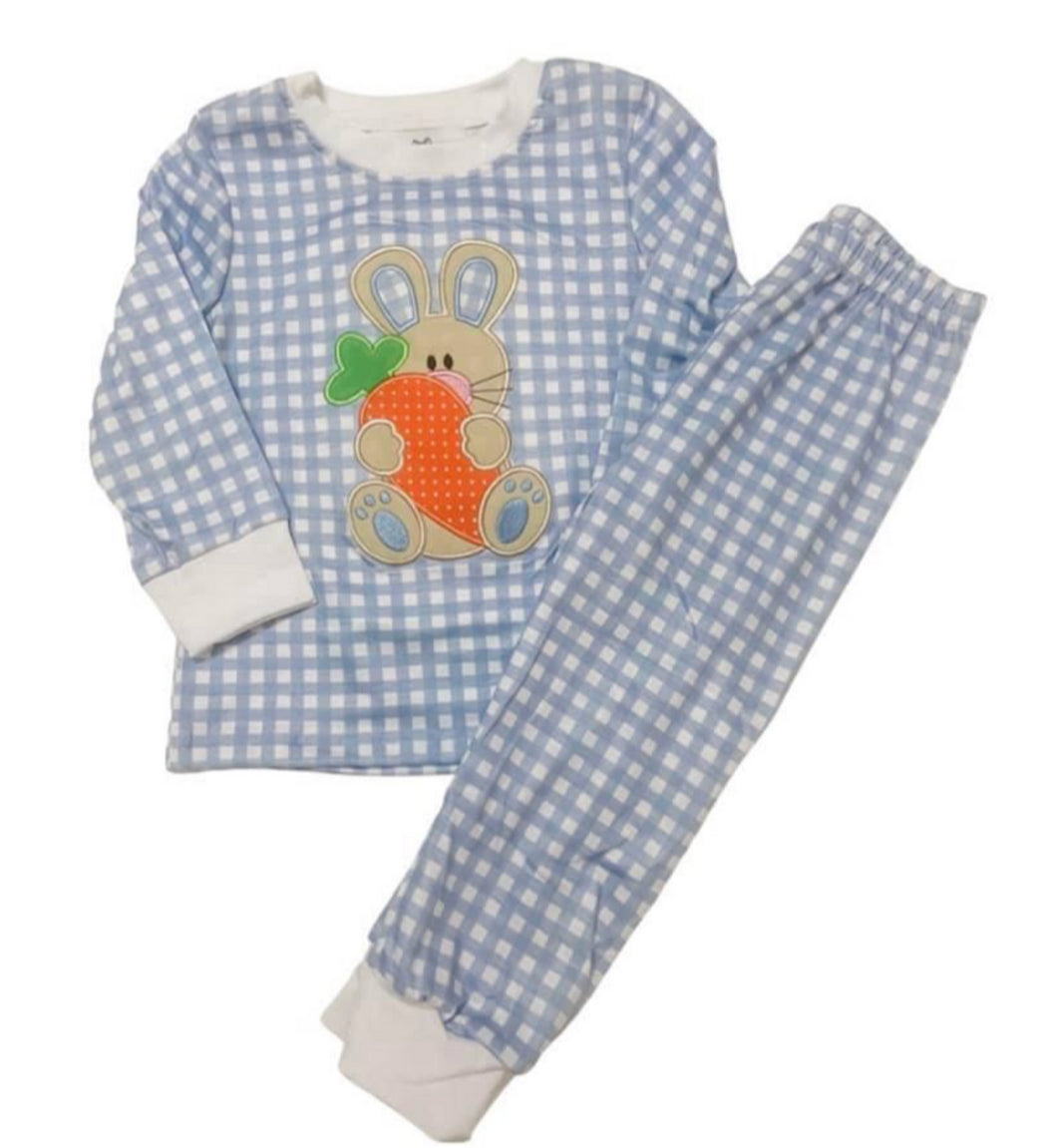 Blue Gingham Bunny Pajama