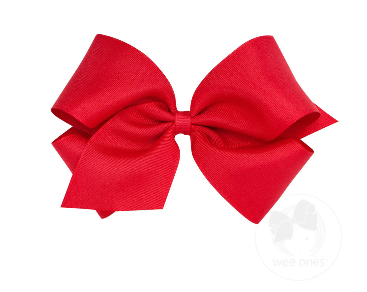 Wee Ones King Red Grosgrain Bow