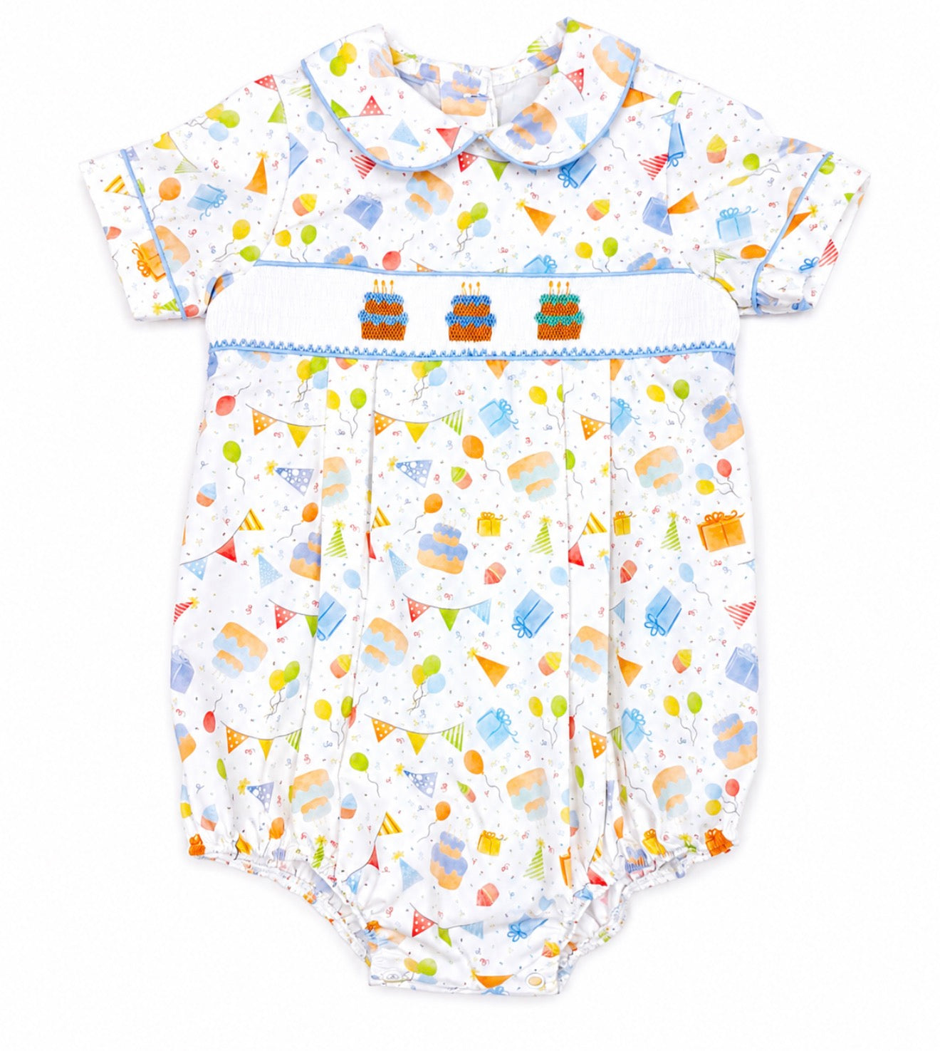 Boy Birthday Smock Print Bubble