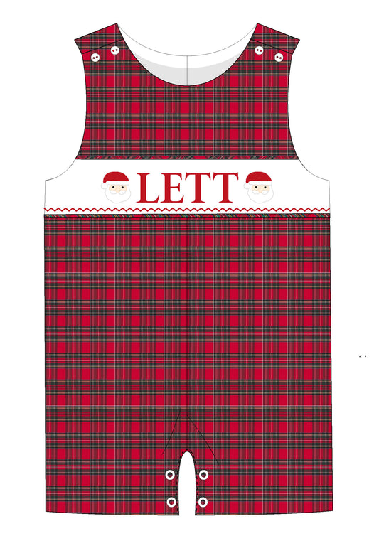Santa Custom Name Smock Boy Jon Jon