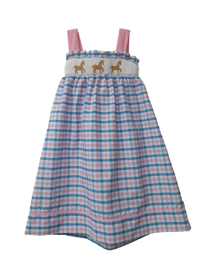 Smocked Horse Bow Dress