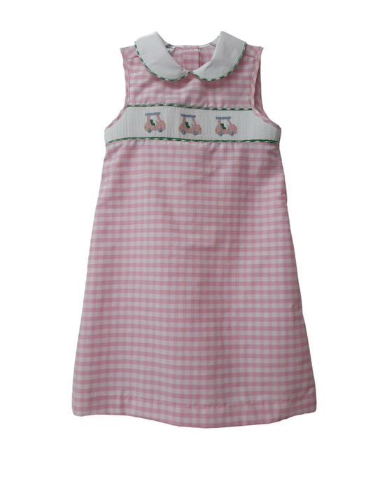 Smocked Golf Pink Gingham Dress