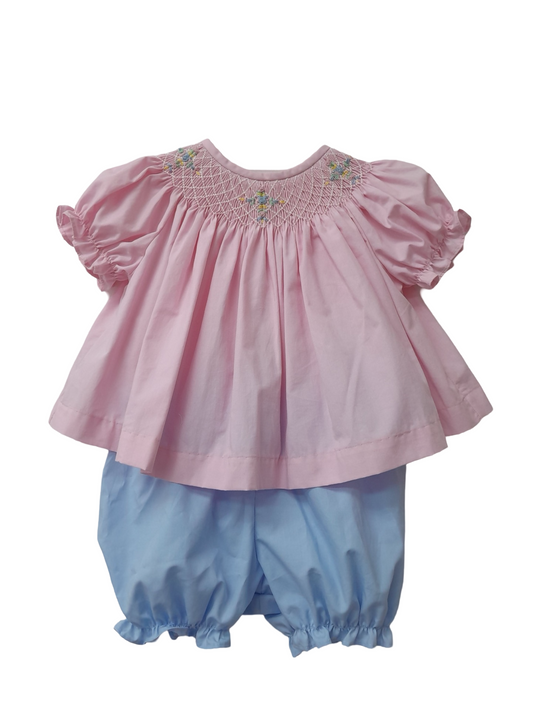 Smocked Cross Rosette Bloomer Set