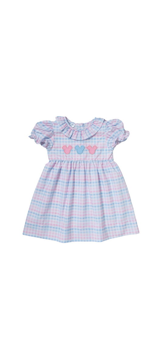 Mouse Pastel Plaid Dress