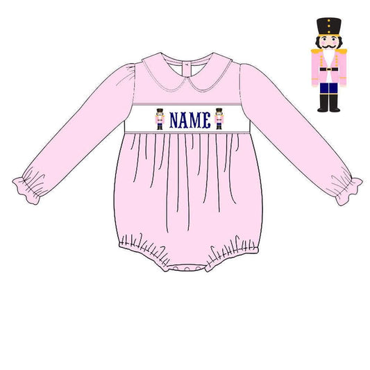 PO34-Nutcracker Custom Name Smock Girl Bubble