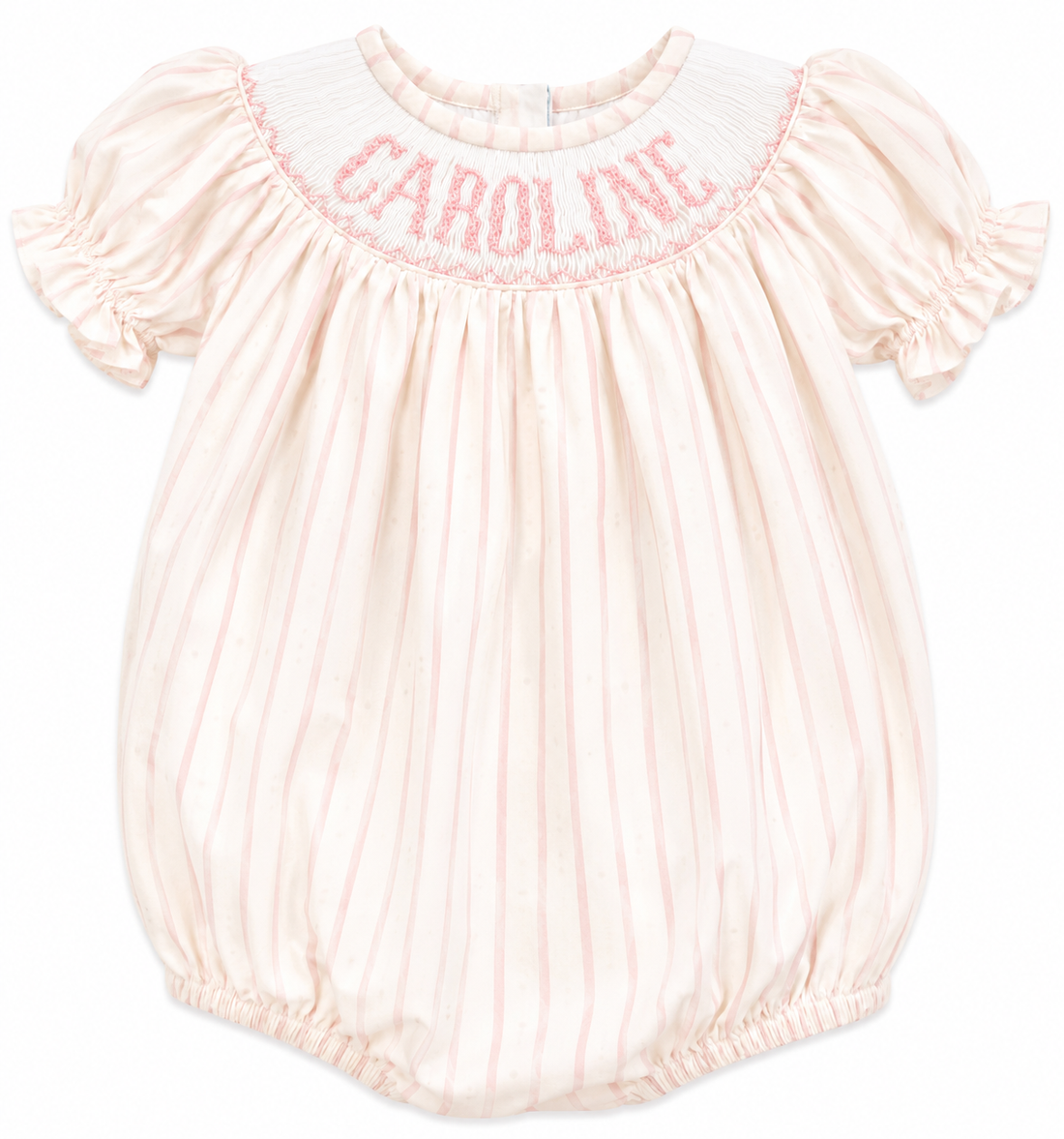 Caroline Custom Pink Stripe Bubble