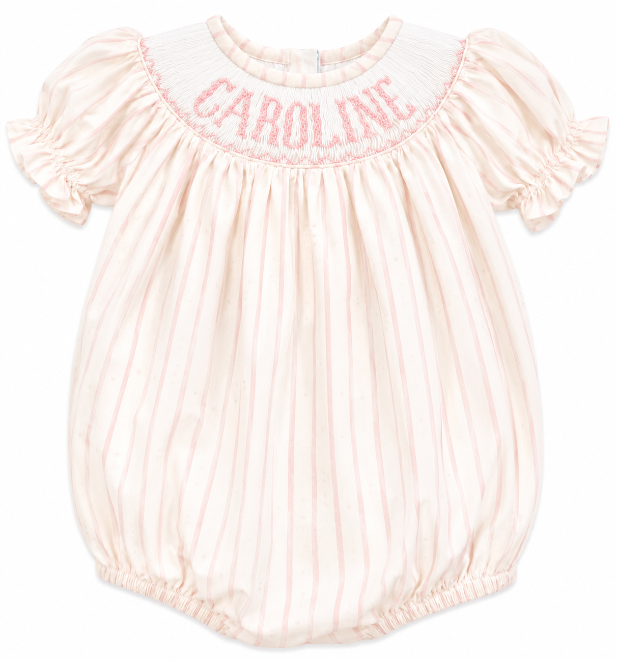 Caroline Custom Pink Stripe Bubble