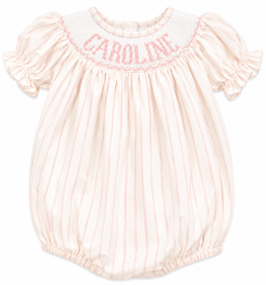 Caroline Custom Pink Stripe Bubble