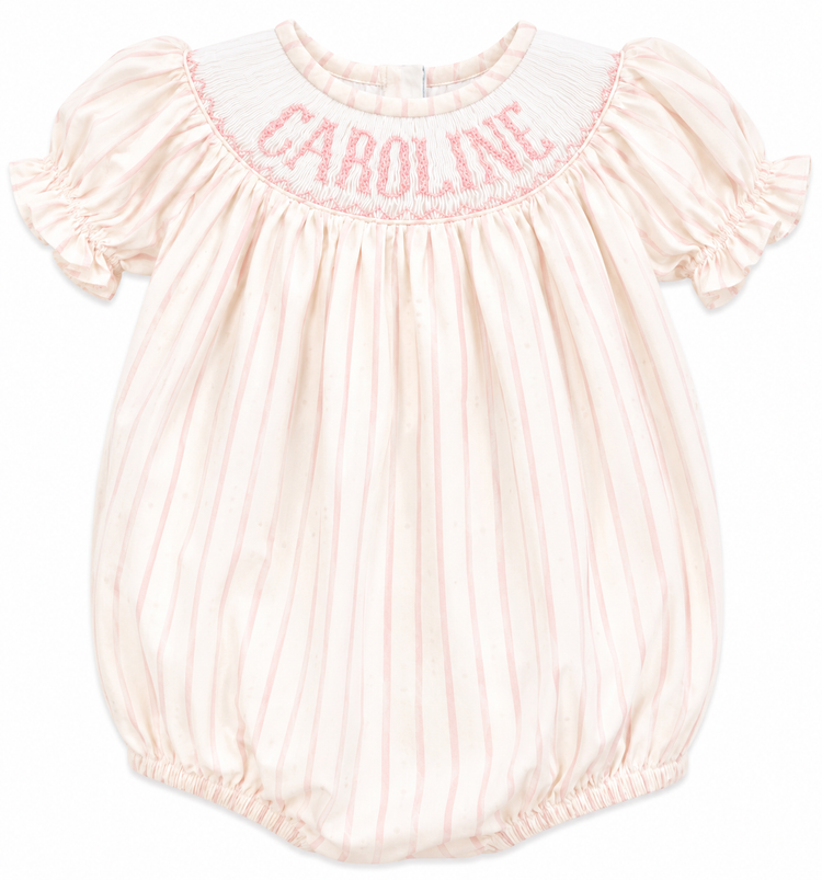 Caroline Custom Pink Stripe Bubble