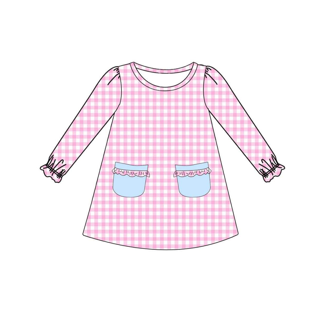Preorder Ships Early October Pink Gingham Dress