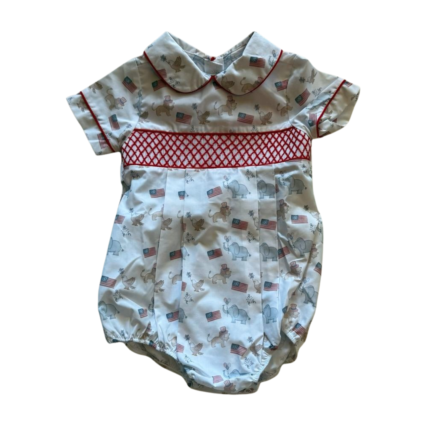Smocked Patriotic Boy Bubble