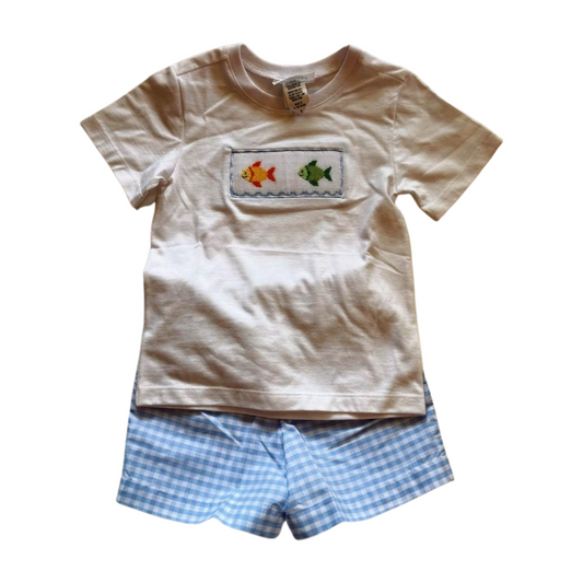 Smocked Fish Short Set