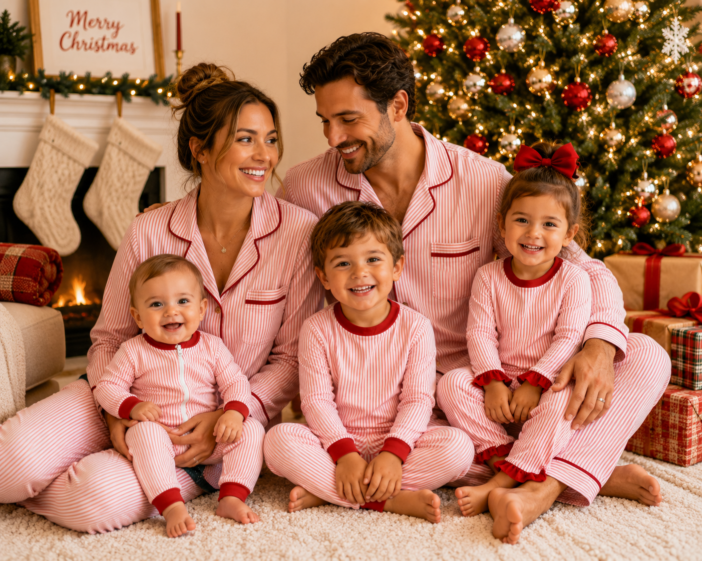 PO27-Candy Cane Lane Stripe Onesie