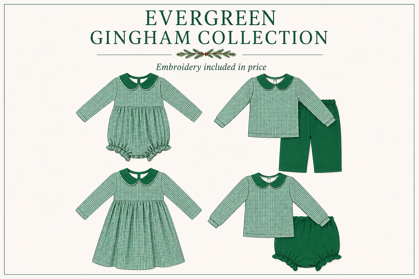PO29-Evergreen Gingham Baldwin Dress