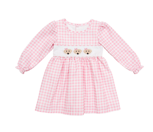 Ships Today Pink Puppy Long Sleeved Dress
