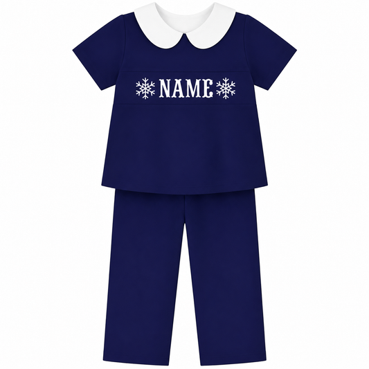 PO35-Custom Name Winter Wonderland Pant Set