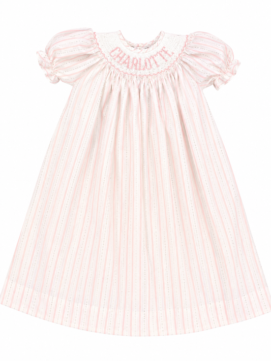 Charlotte Pink Stripe Custom Bishop 5T