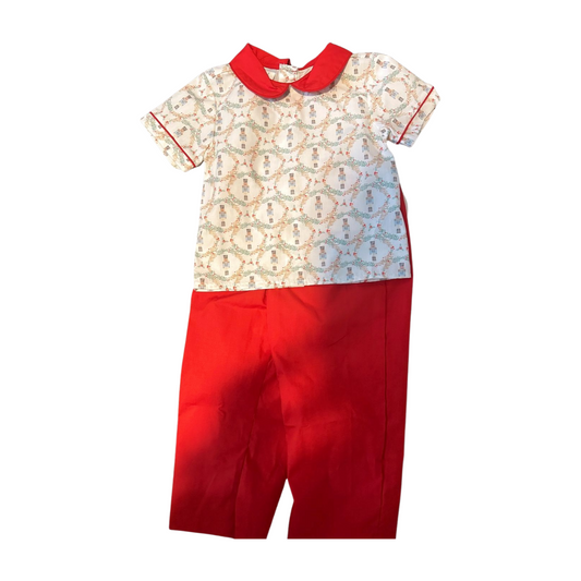 Nutcracker Print Boy Pant Set