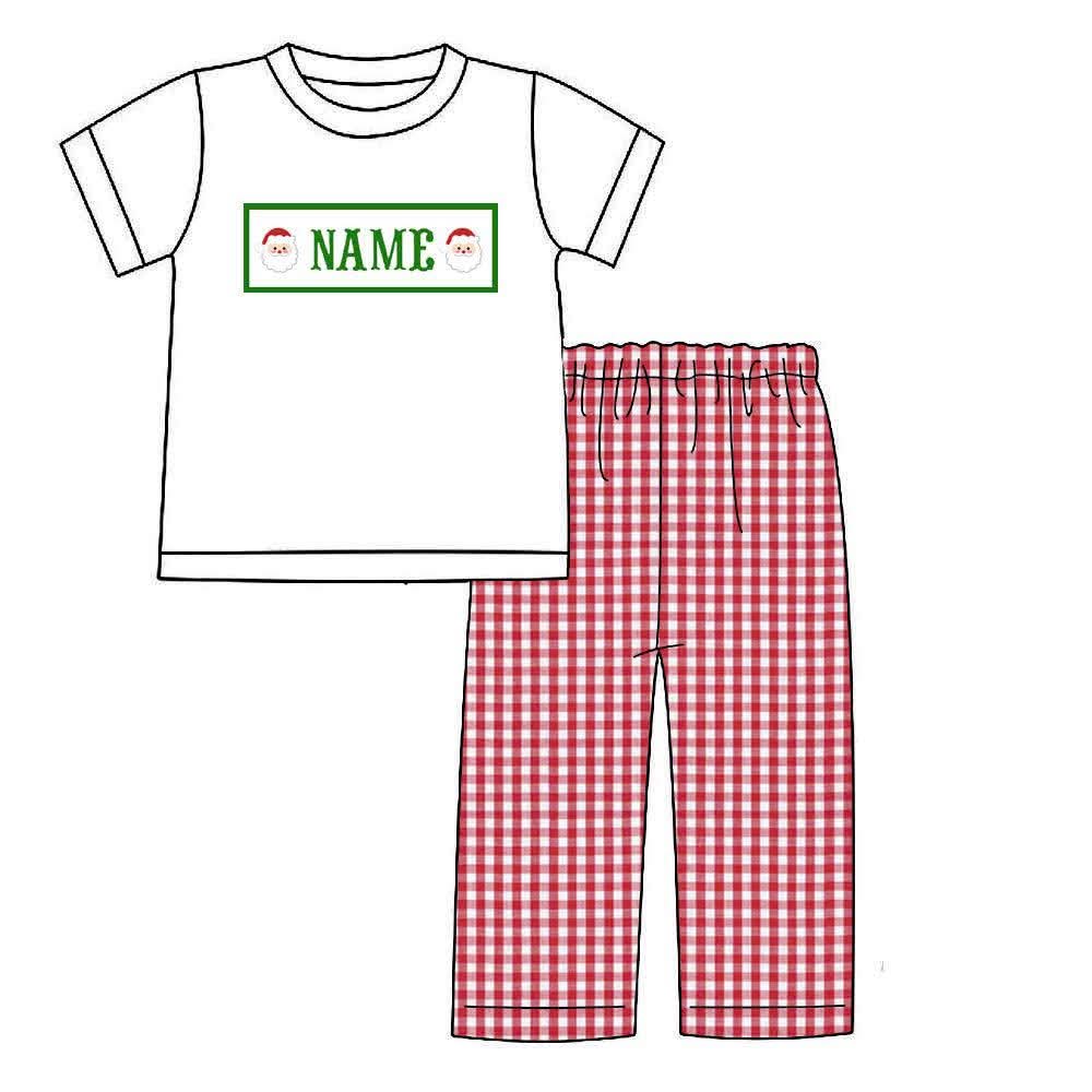 PO30-Custom Ho Ho Ho Smocked Pant Set