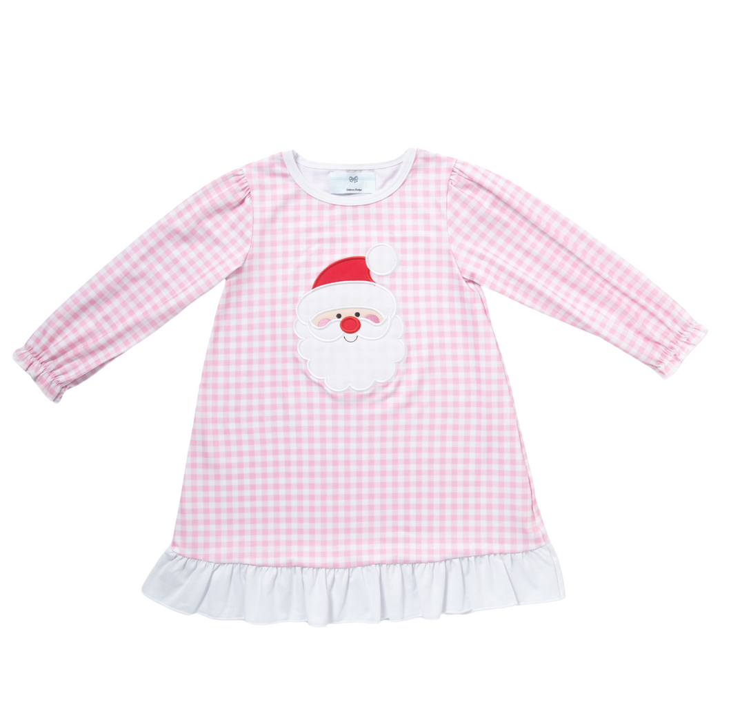 Pink Ruffle Santa Pajama Gown