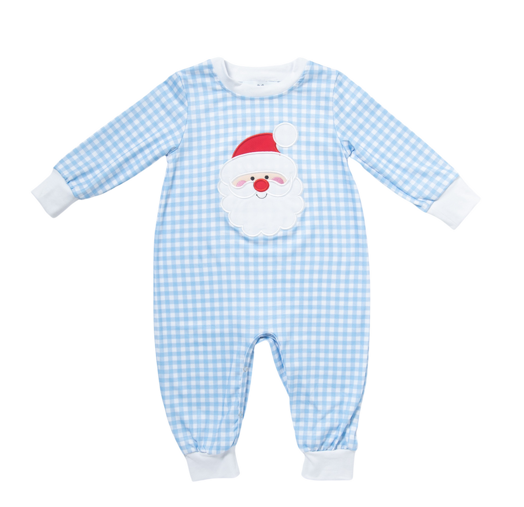 Blue Santa Pajama Long Bubble