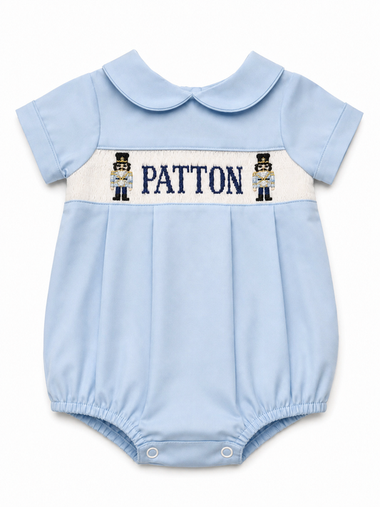 PO34- Custom Nutcracker Name Smock Boy Bubble