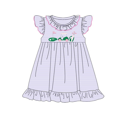 *Golf Purple Applique Dress