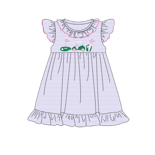 Golf Purple Applique Dress