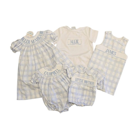 2026 Girl Blue Water Color  Custom Name Smock