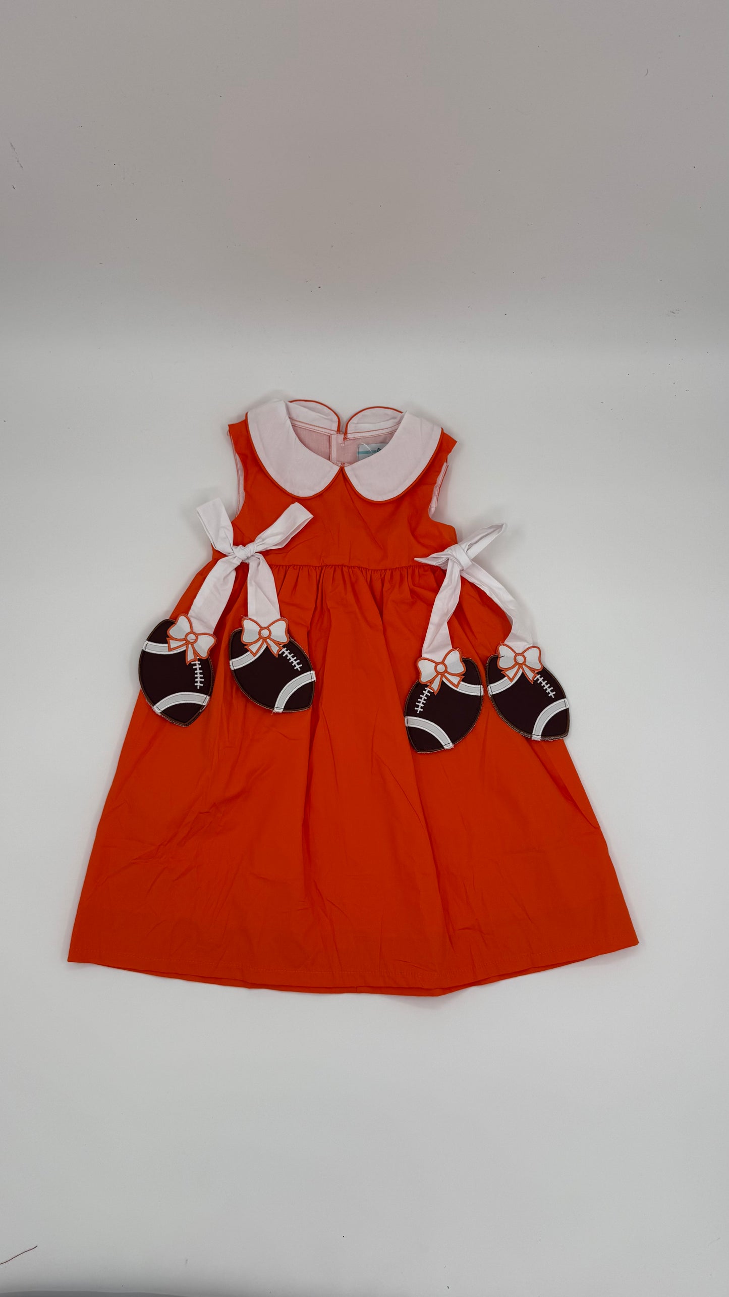 Orange  Football Side Tag Dress
