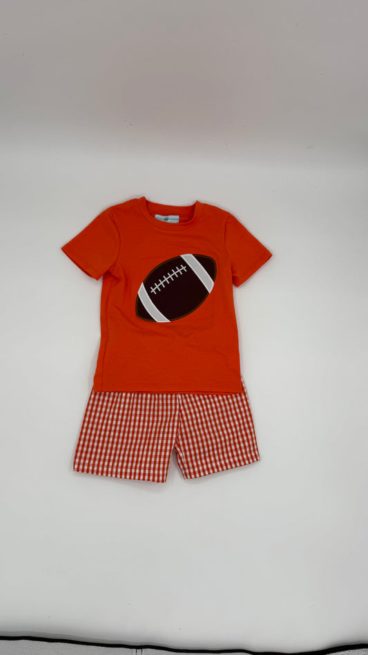 Orange  Football Short Set