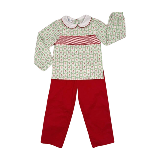 Santa Smock Boy Pant Set
