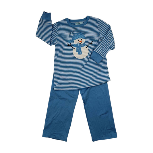 Snowman Applique Boy Pant Set
