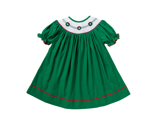 Ships Now Smocked Green Wreath Bishop