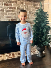 Ships Now Blue Santa Pajama Pant Set