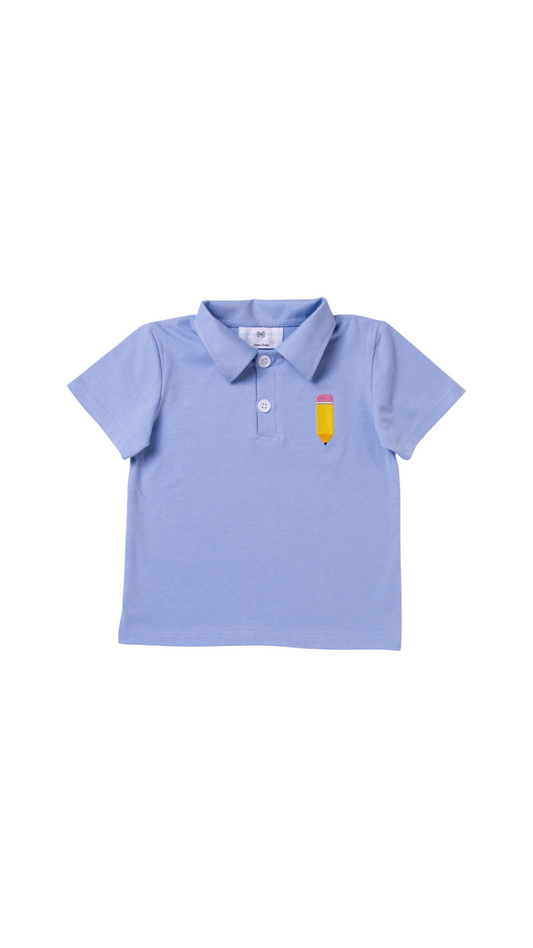 Light Blue Pencil Polo