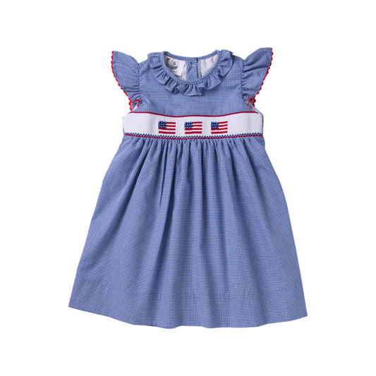 Smocked High Flying Flag Dress