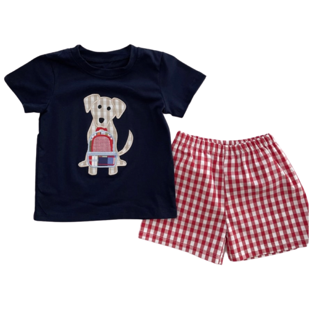 Ships Now Back to School Puppy Short Set