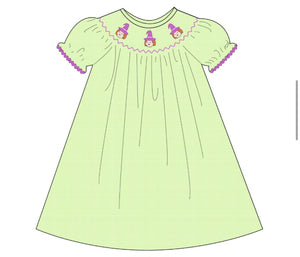 Smocked Light Green Witches Bishop