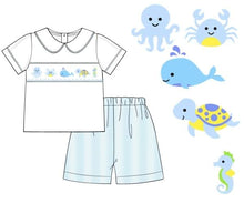 Ships Now Smocked Pastel Under The Sea  Collection